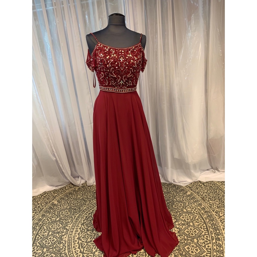Burgundy Evening Gown
